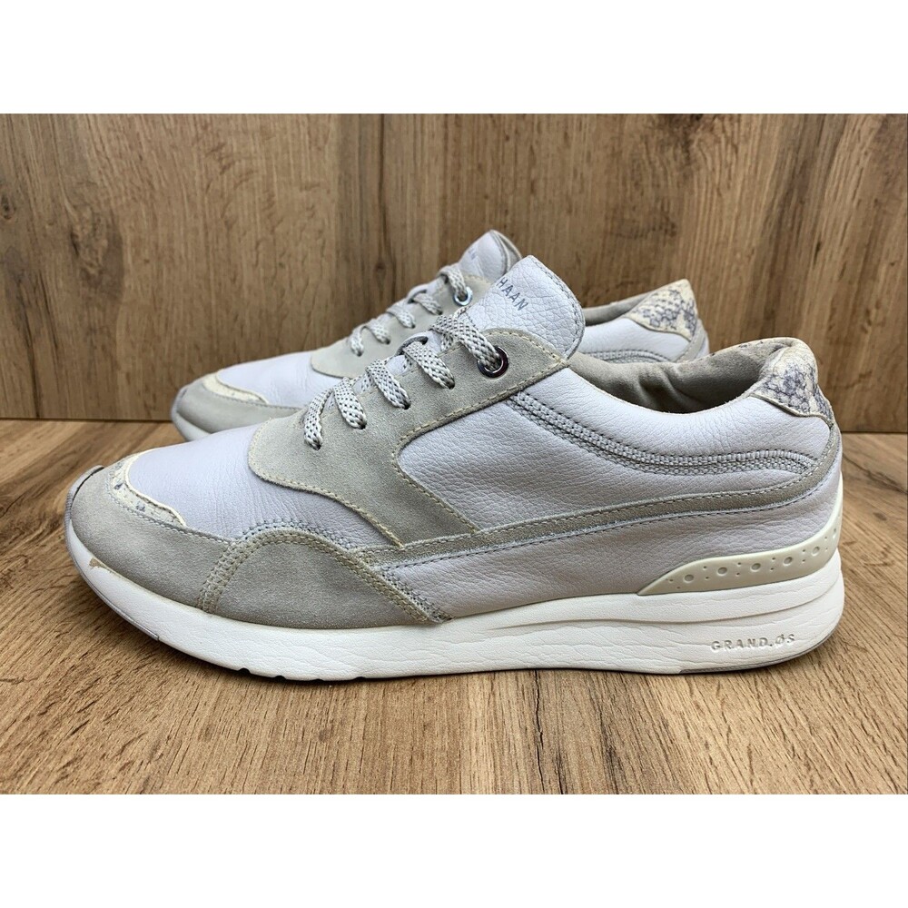 Cole Haan GrandPro Downtown W22935 Women'sCream Leather Sneaker Shoes Size 10 B - Picture 3 of 16